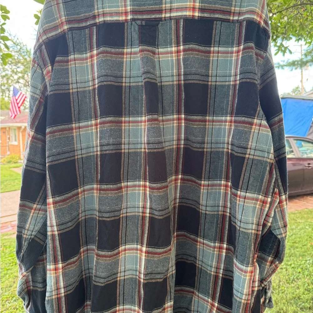 RedHead Men's Navy and Light Blue Plaid‎ Shirt